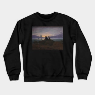 Moonrise over the Sea - Caspar David Friedrich Crewneck Sweatshirt